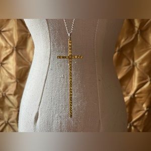 Rarities by Carol Brodie NWT Natural Yellow Sapphire Cross Necklace💛